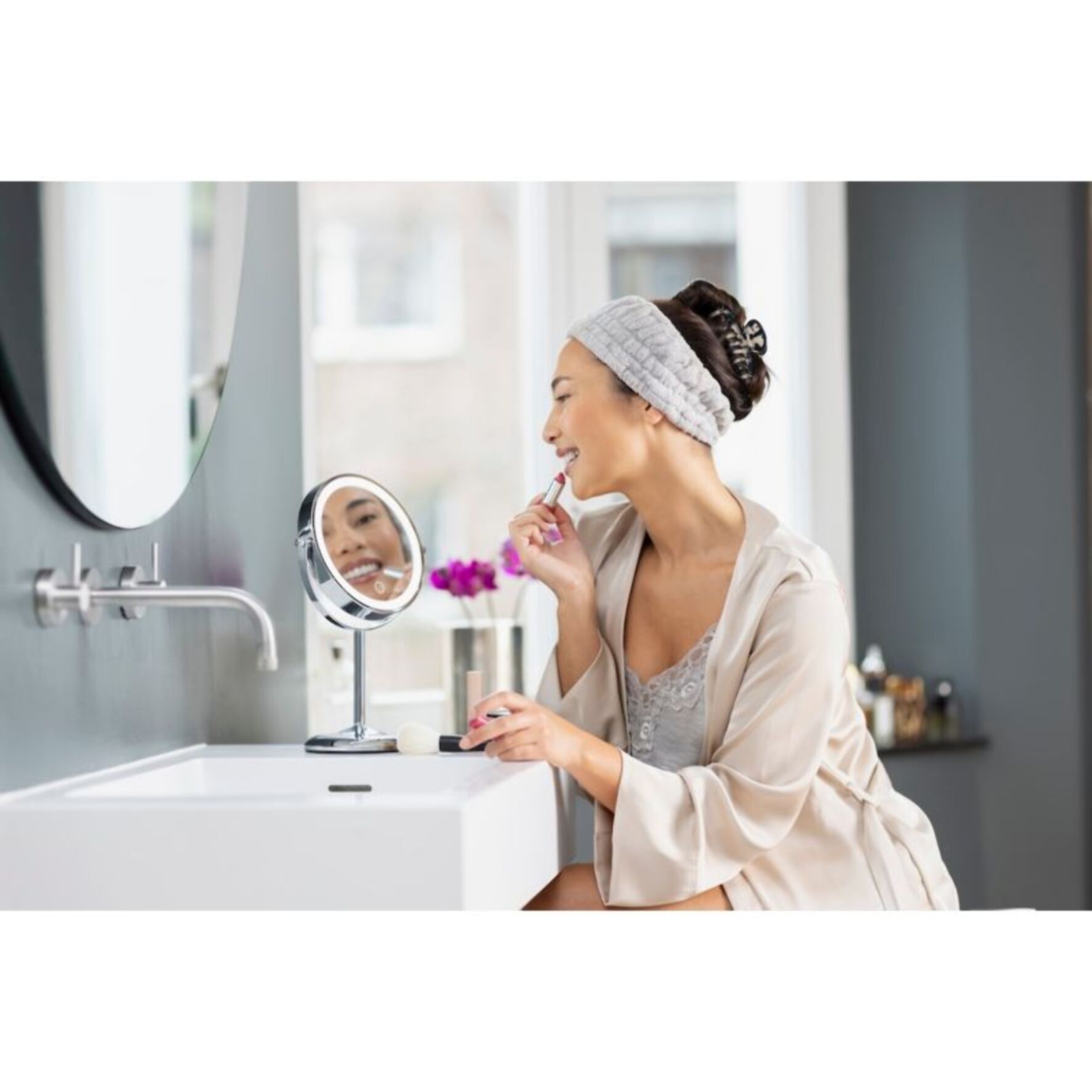 Miroir MEDISANA cosmétique 2 en 1 rechargeable lumineux