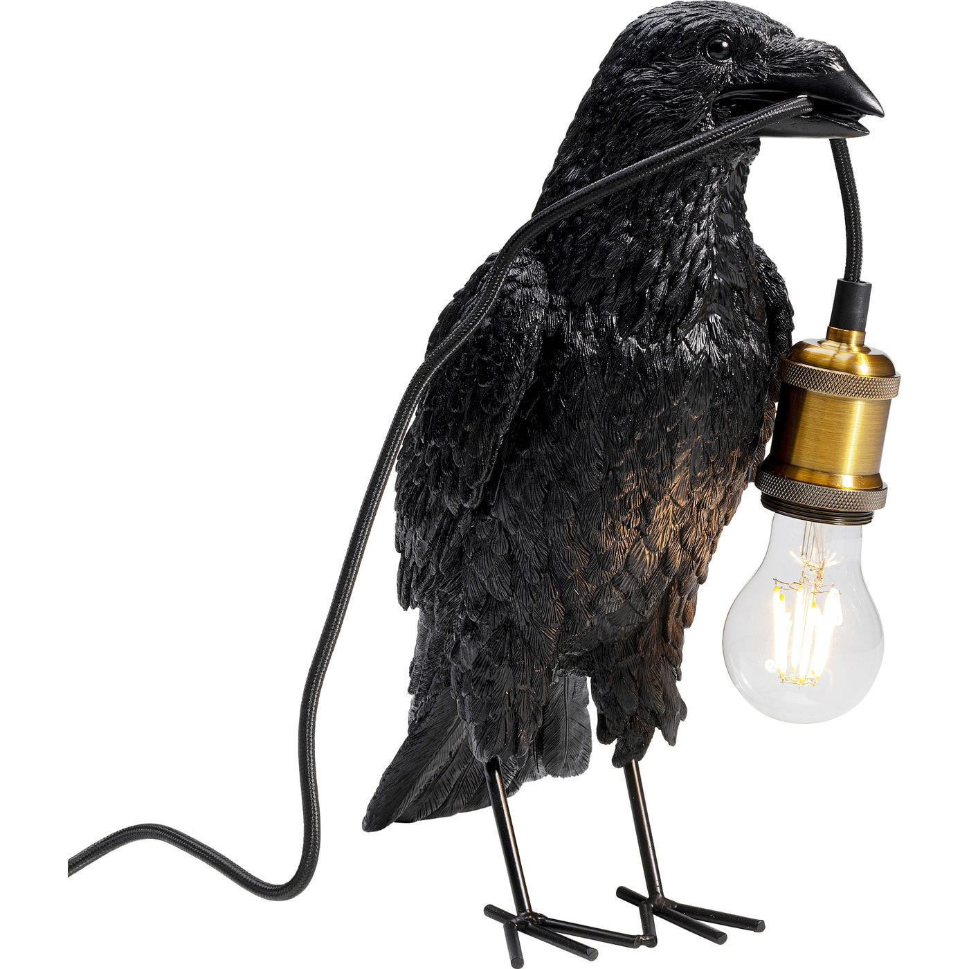 Lampe corbeau noir Kare Design