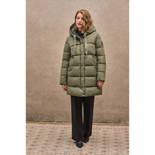 Giubbotto Gaia Reversible verde militare con logo Polo Club