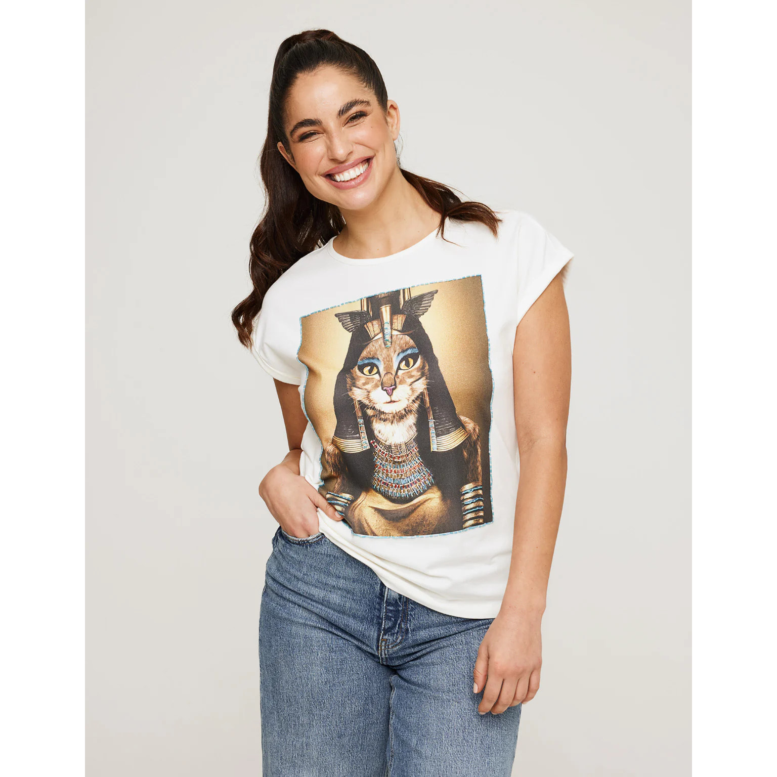 Camiseta Manga Corta Estampado - Cleogata