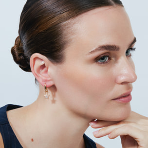 Pendientes Maliard acabado oro rosa 18k
