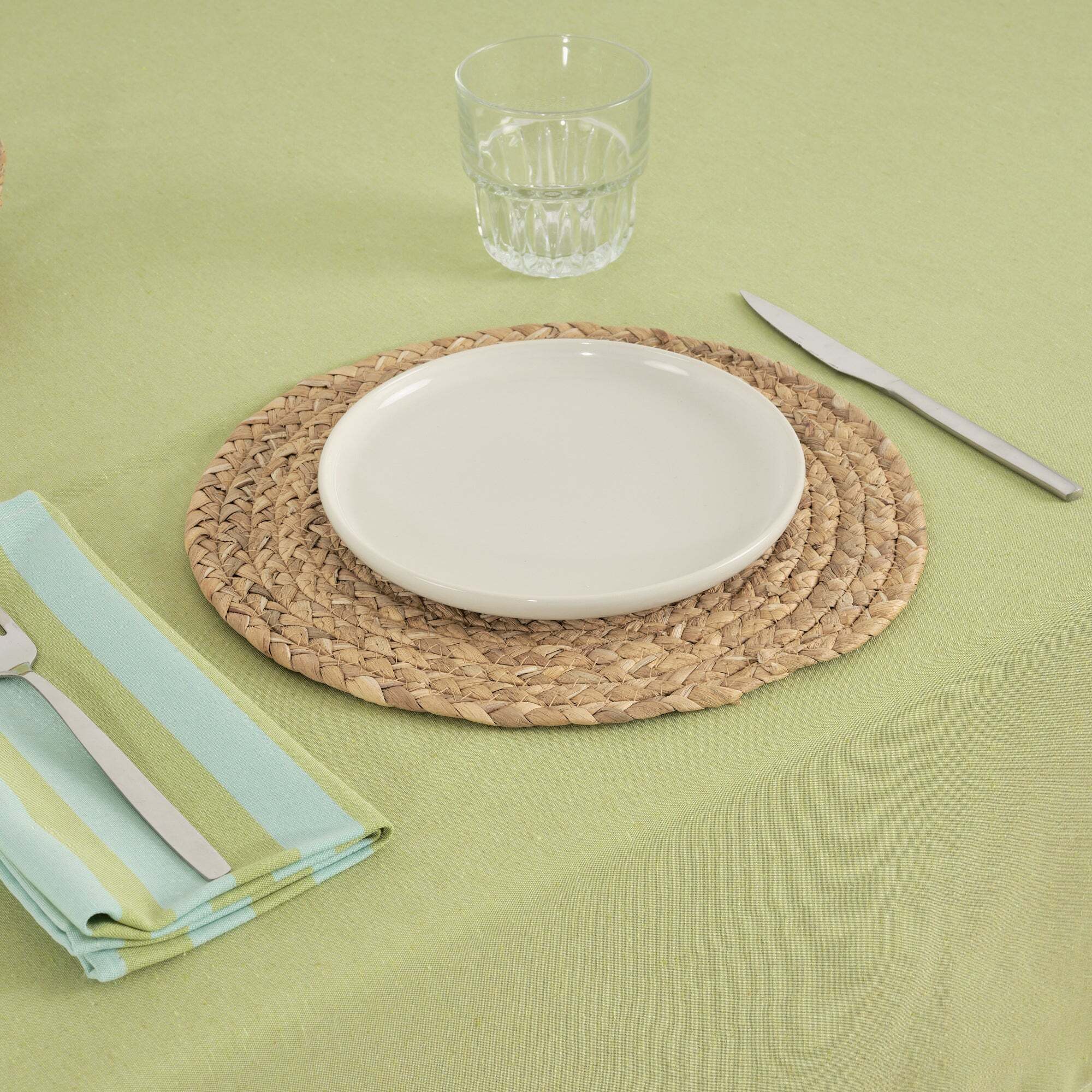 Nappe en tissu jacquard Maglia uni Pistache