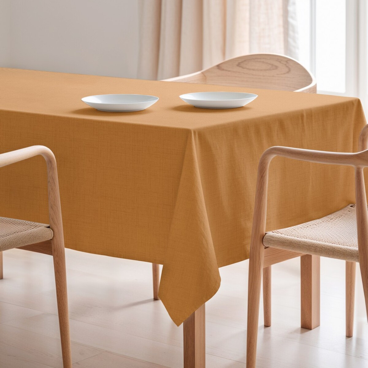 Nappe unie anti-tâches BRIA OCRE