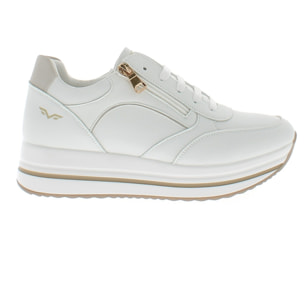 Armata di Mare Scarpe Donna Sneakers Casual Zip Laterale con Soletta in Memory Foam AMD S51H64 White Gold