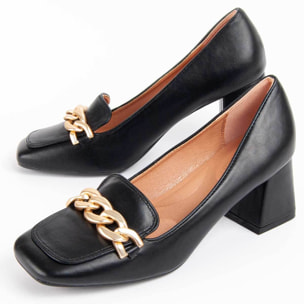 Zapato De Tacón - Negro - Altura: 8 Cm