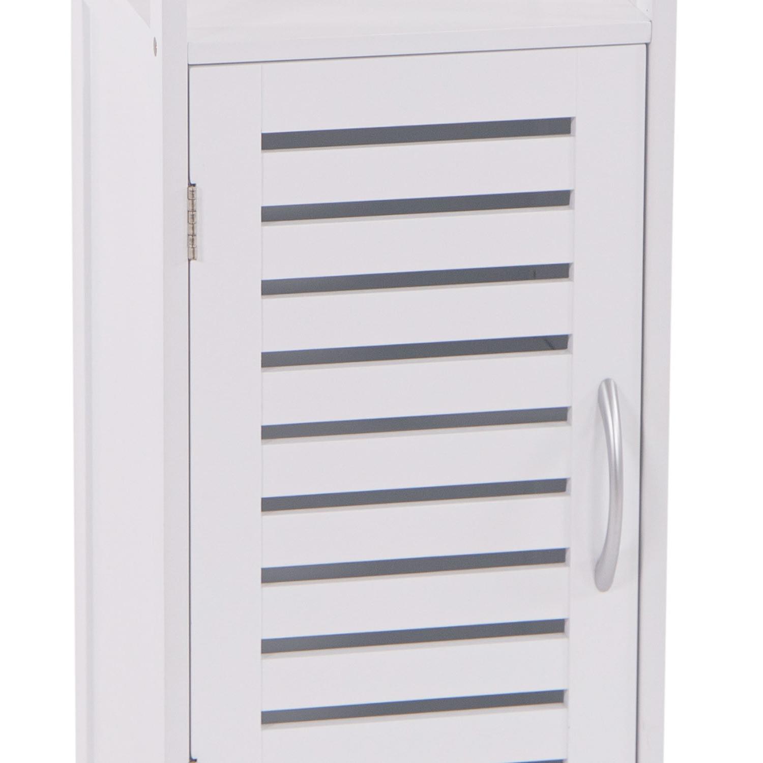 Adelaide - mobiletto multiuso con 1 ripiano e 1 anta - 30x30x96h cm bianco