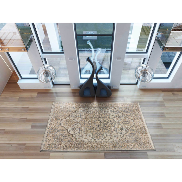 SAMARKAND Alfombra estilo vintage de pelo corto multicolor, varias medidas disponibles