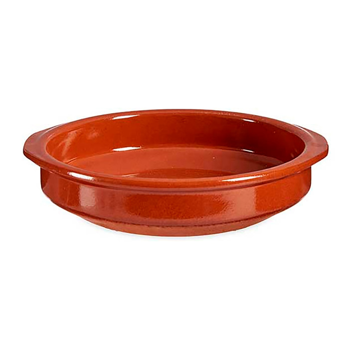 Casseruola rotonda in ceramica refrattaria. Diametro 22 cm.