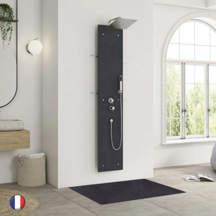 KINEDO Colonne de douche Aquawall Pietra anthracite thermostatique