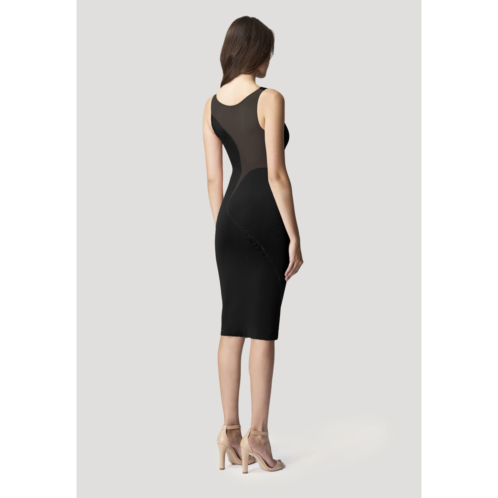 Vestito Satin Sheer Dress