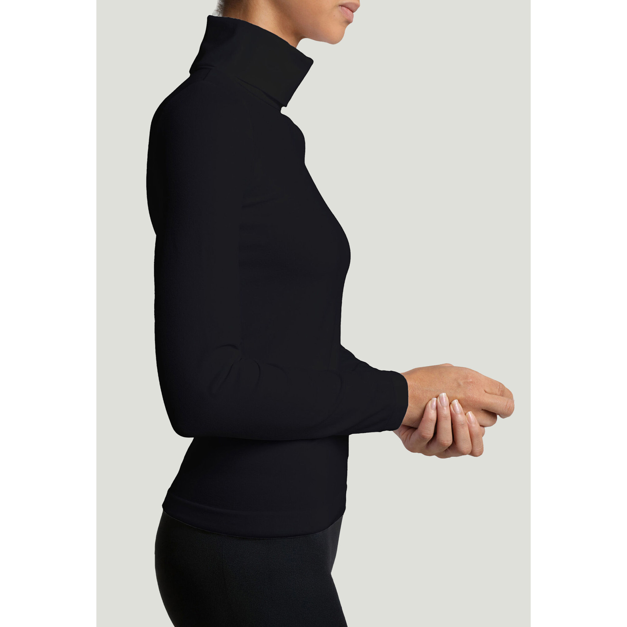 Top a maniche lunghe a collo alto Turtleneck Top Long Sleeves
