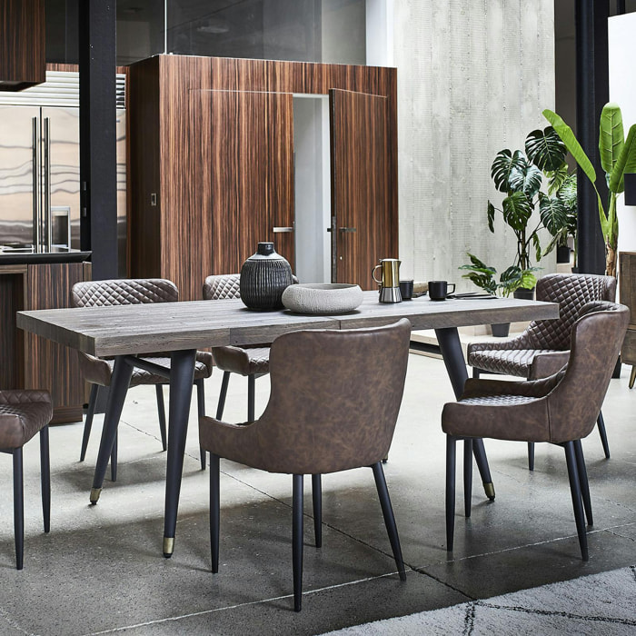 Table extensible 140/180 cm bois recyclé ADELAIDE