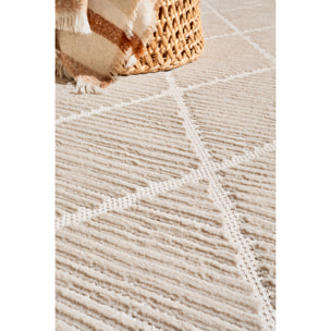 Tapis Loopin 321 Creme 160x230 cm - Motif en relief - Indoor & Outdoor