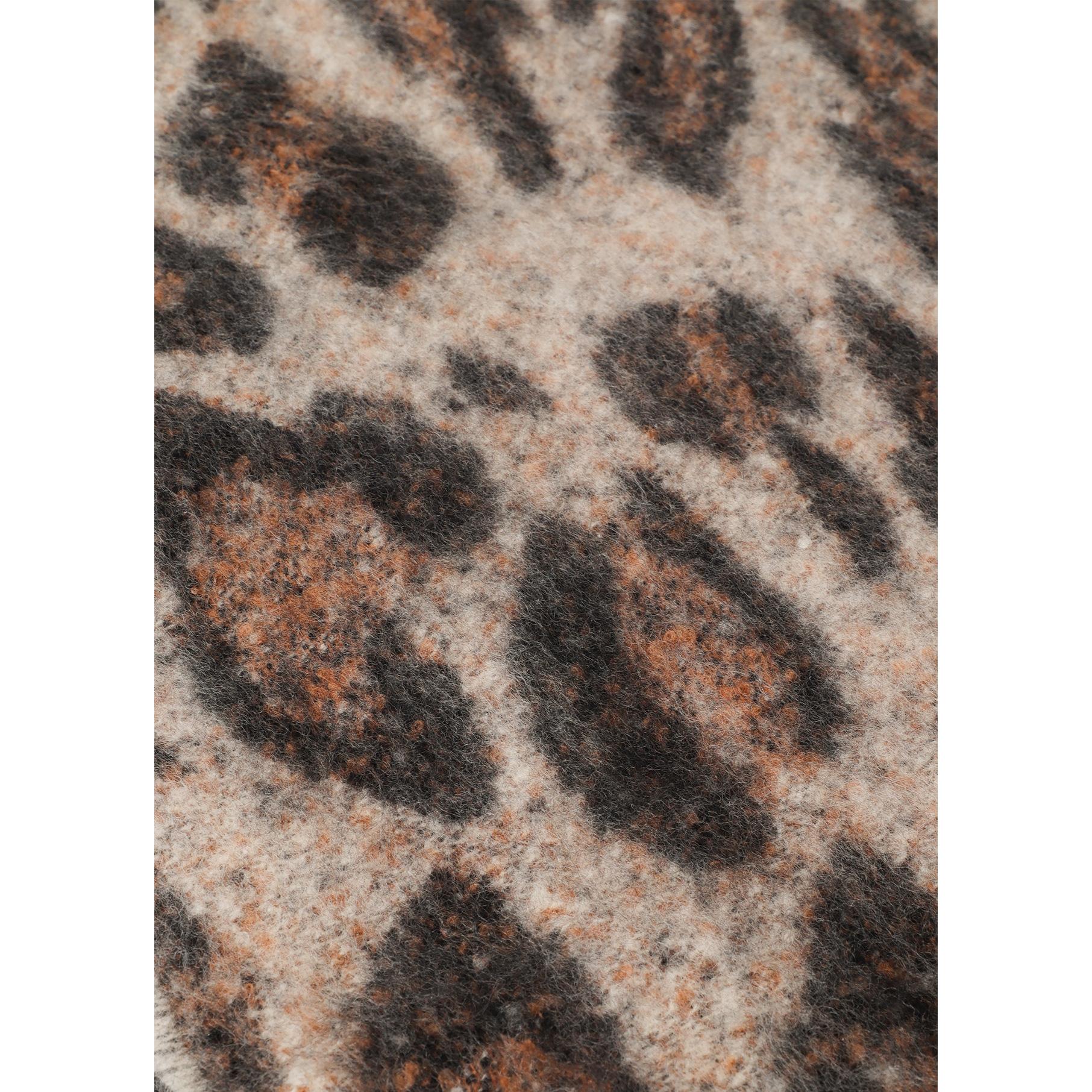 Sciarpa Animalier con Frange
