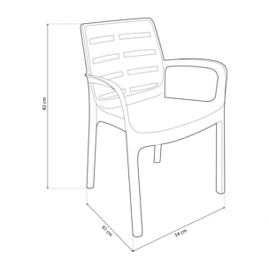 Pack 4 sillas de exterior Maui Blanco