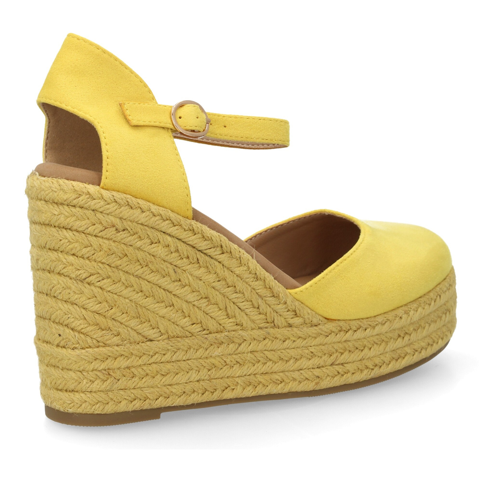 Alpargata cuña mujer talón cerrado y pulsera tobillo