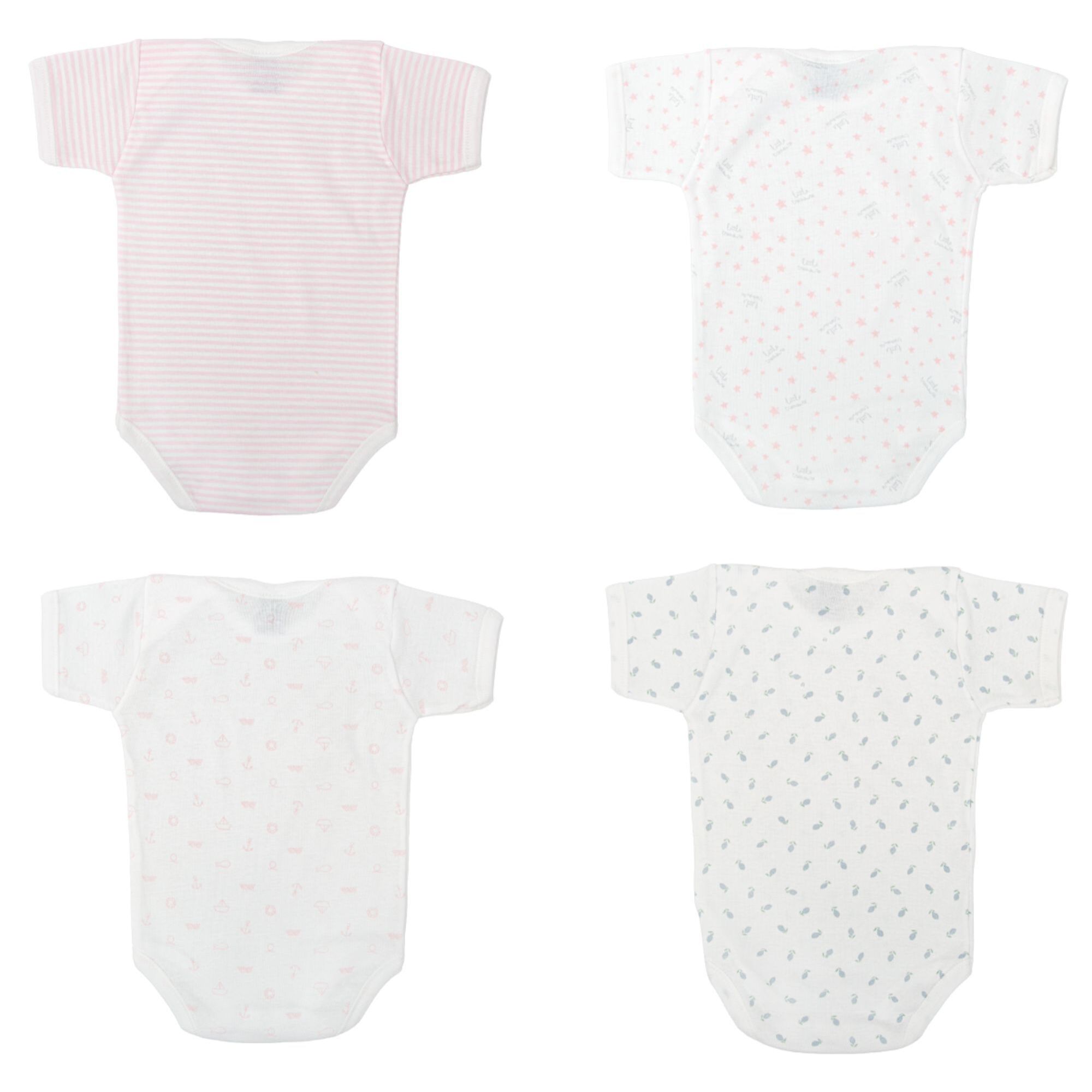 Pack 4 Body Basico Manga Corta