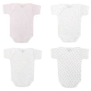 Pack 4 Body Basico Manga Corta