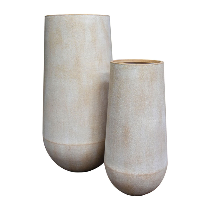 Set de 2 pots en terre d'argile  LAGOS