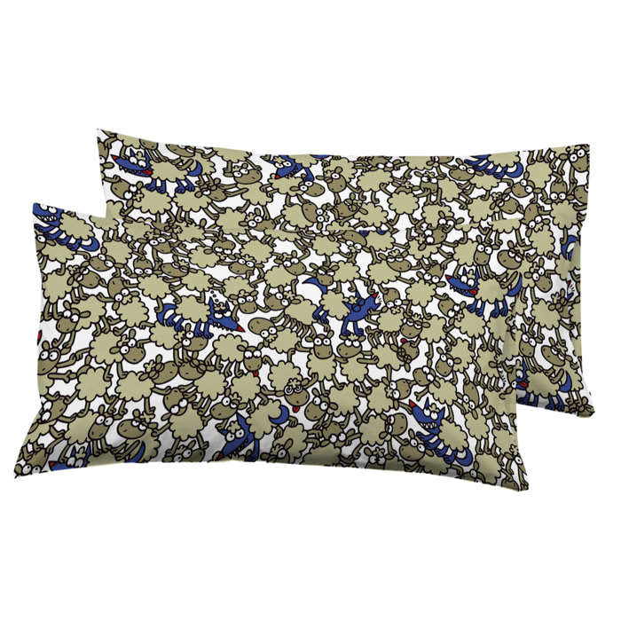 2 Fundas de almohada 50x75 cm GRAFFITI BILDOTS - 100% algodón -