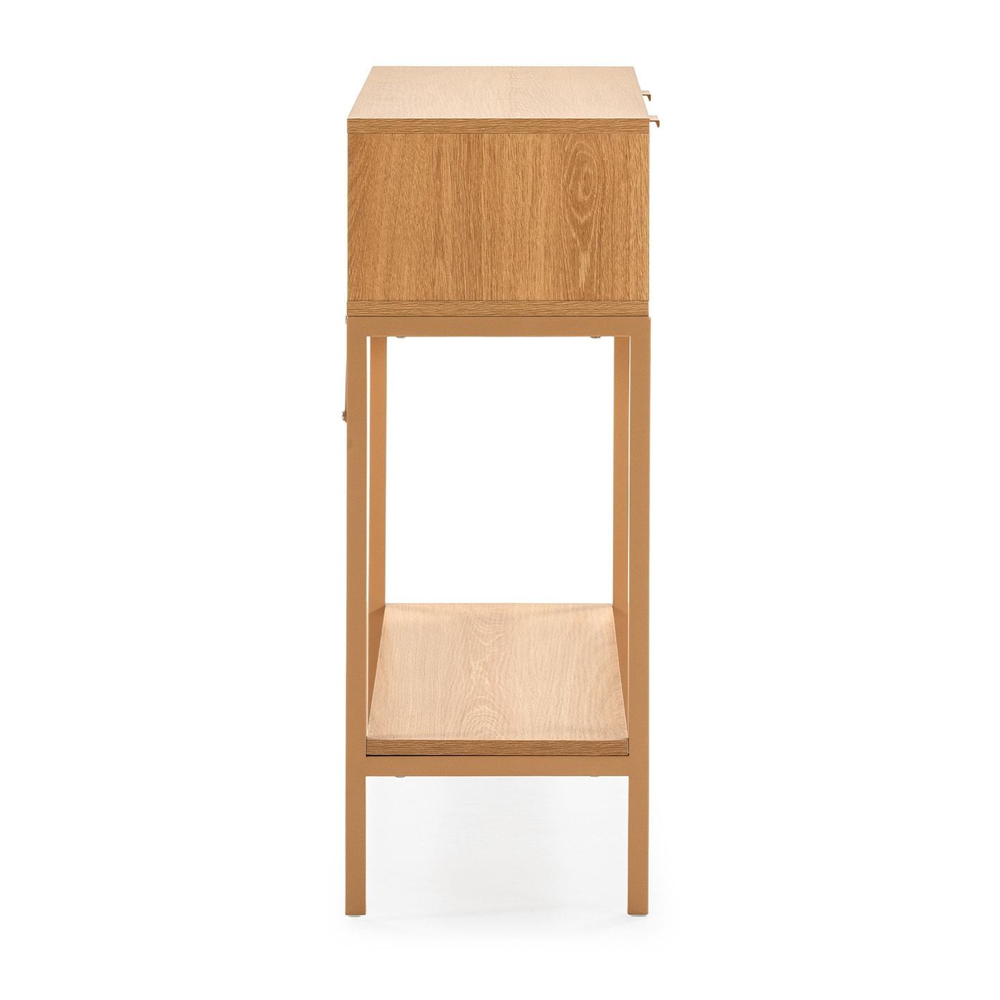 Mesa consola Lluvia 2 cajones efecto Roble