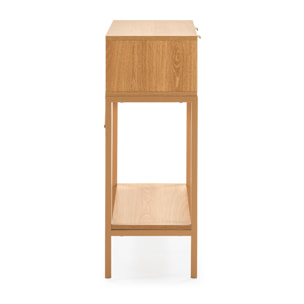 Mesa consola Lluvia 2 cajones efecto Roble
