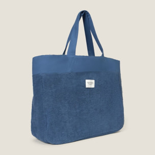 Bolso de playa rizo Riza color azul Algodón y poliéster