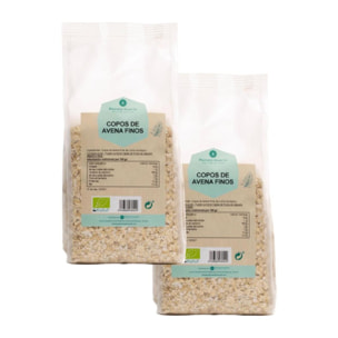 PLANETA HUERTO | Pack 2x Copos de Avena Finos ECO Avena Integral, Vegana, Sin Gluten, Fuente de Fibra y Omega 3 | Alto Contenido en Vitaminas y Minerales | Ideal para Desayunos Saludables y Nutritivos