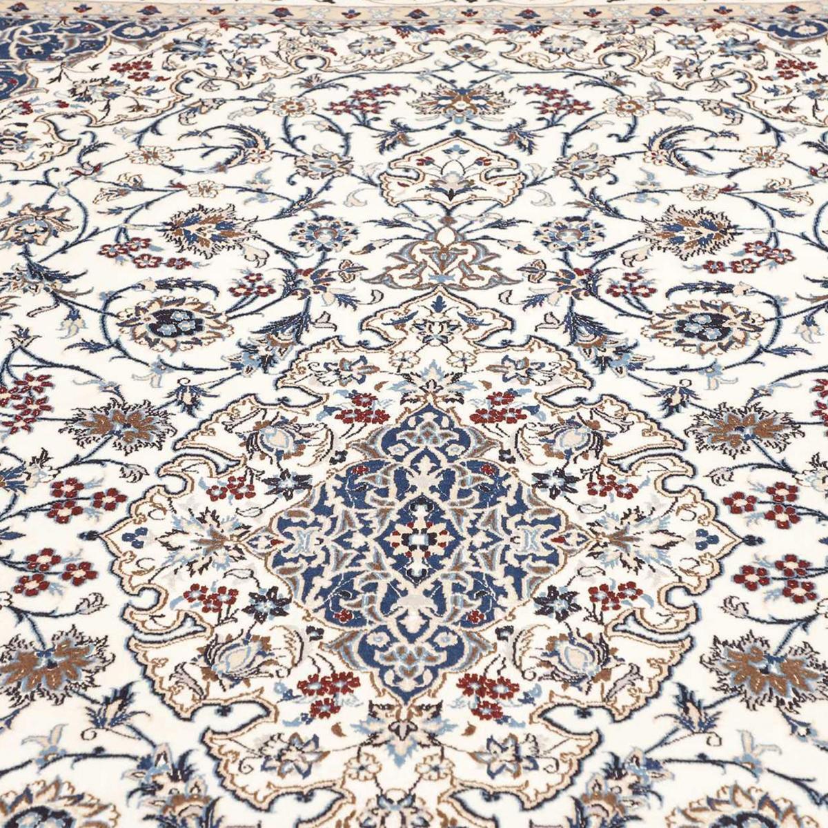 Tapis d'orient, motif oriental noué main en laine et soie