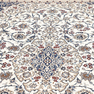 Tapis d'orient, motif oriental noué main en laine et soie