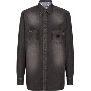 PHILIPP PLEIN Denim Shirt PAISLEY