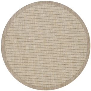 IBIZA - Tapis rond extérieur moderne Beige