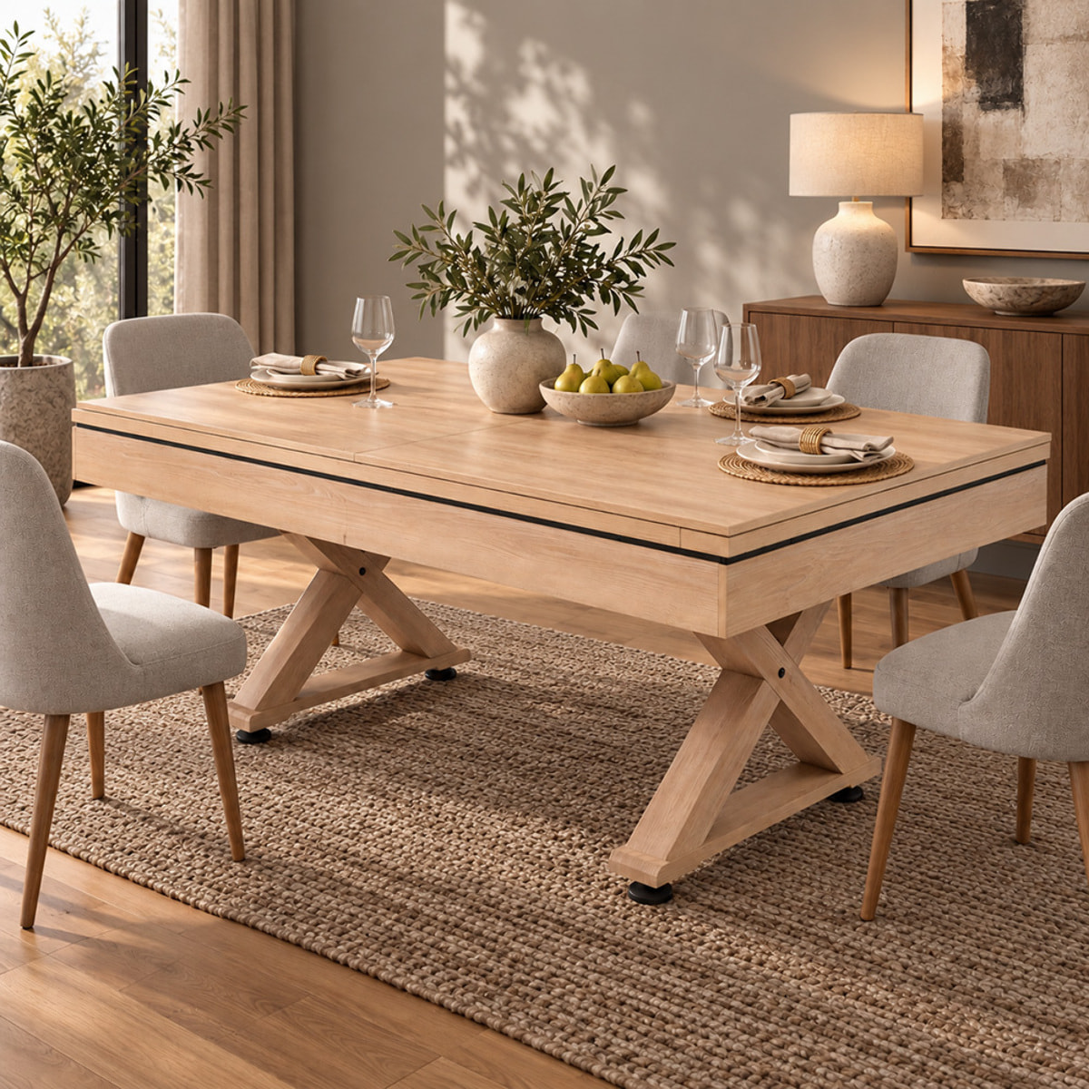 Table multi-jeux ping-pong et billard en bois ARIZONA