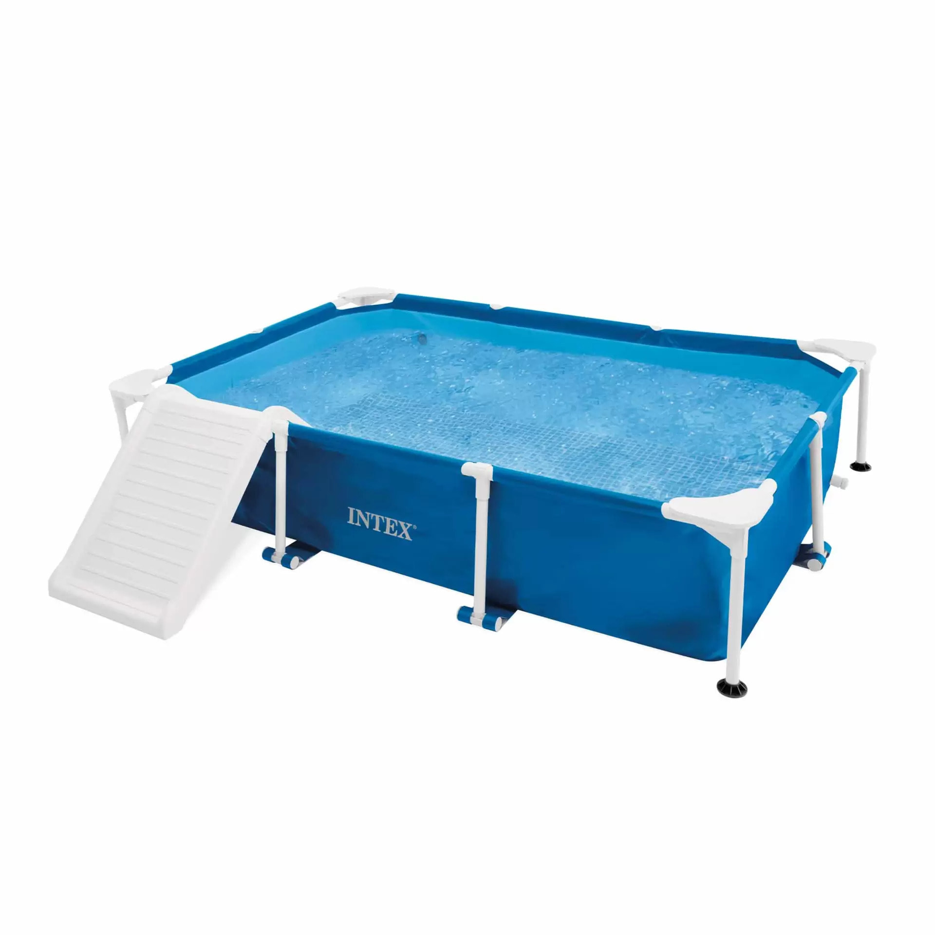 Intex 48404NP - Piscina Fuori Terra Rettangolare per Cani, con Pompa Filtro 1136 L/h, 229x152x46 cm