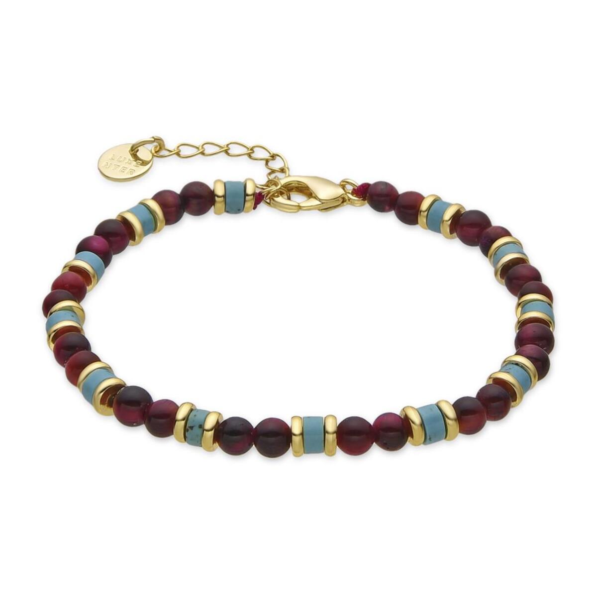 Pulsera con Cristal Multicolor acabado oro 18k