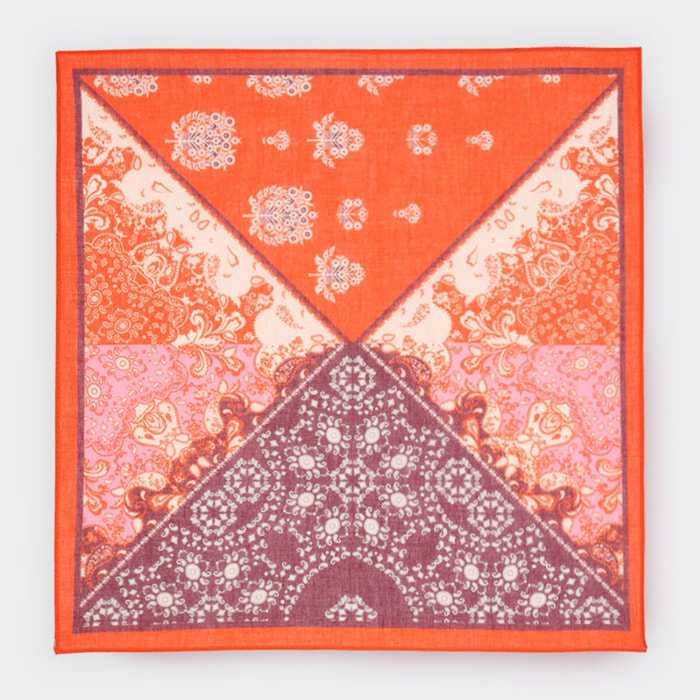 Elena Mirò - Bandana stampato in cotone - Arancione