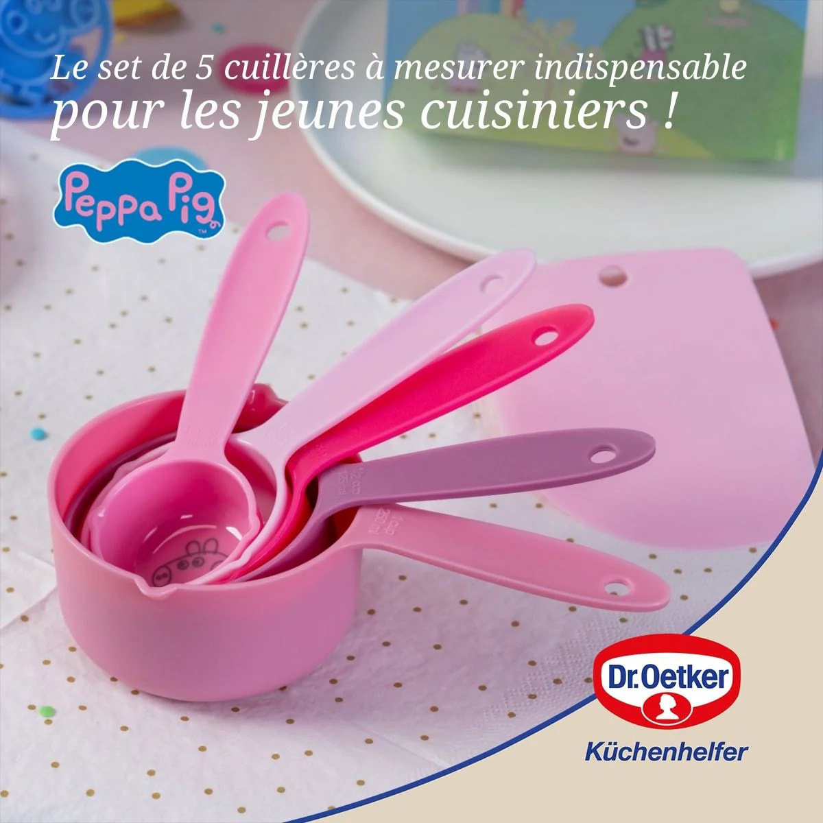 Set de 5 cuillères à mesurer Peppa Pig Dr. Oetker Peppa Pig