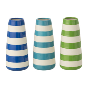 J-Line Vase Ligné - porcelaine - vert/bleu - large - 3 pièces