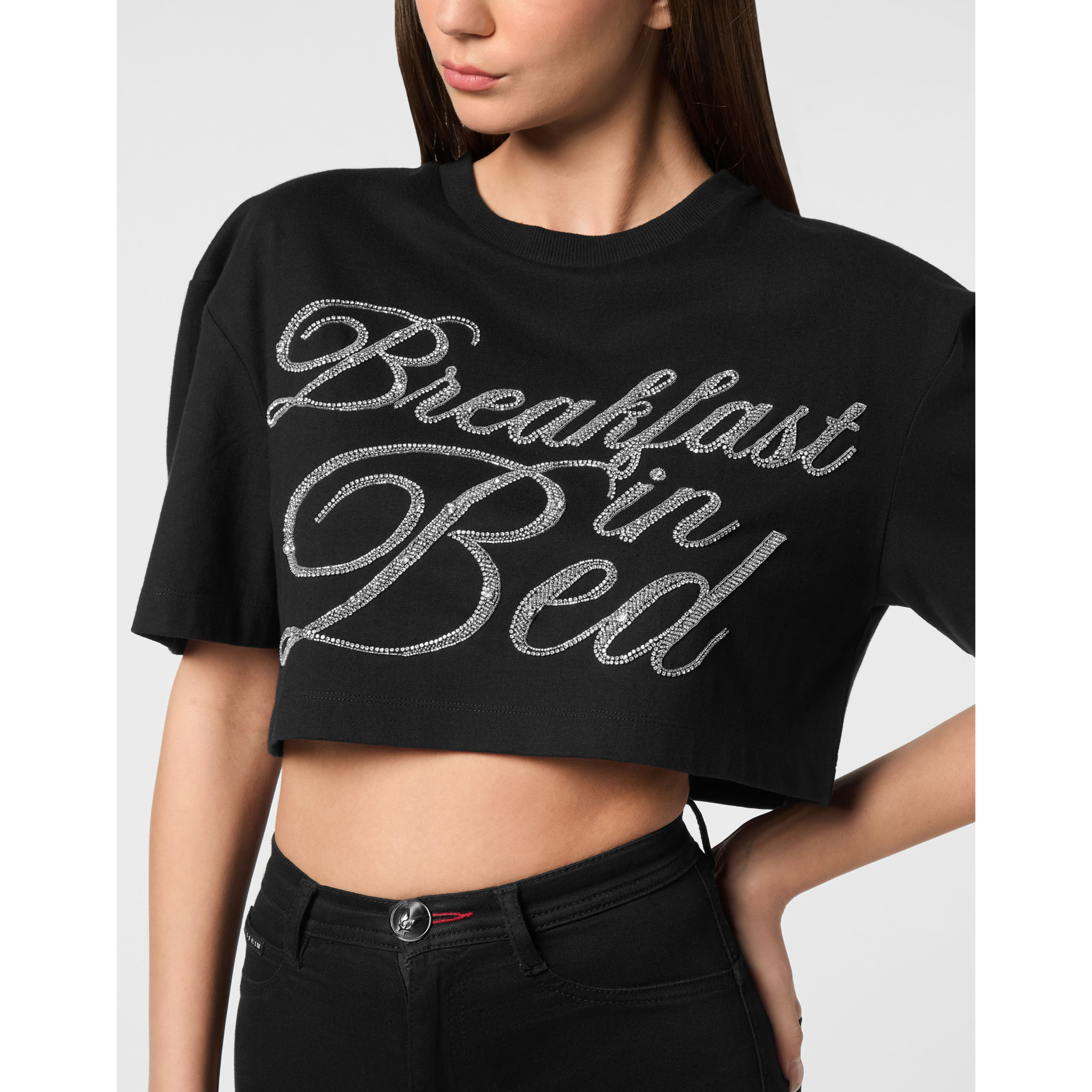 PHILIPP PLEIN Camiseta Cuello Redondo Ls CRYSTAL