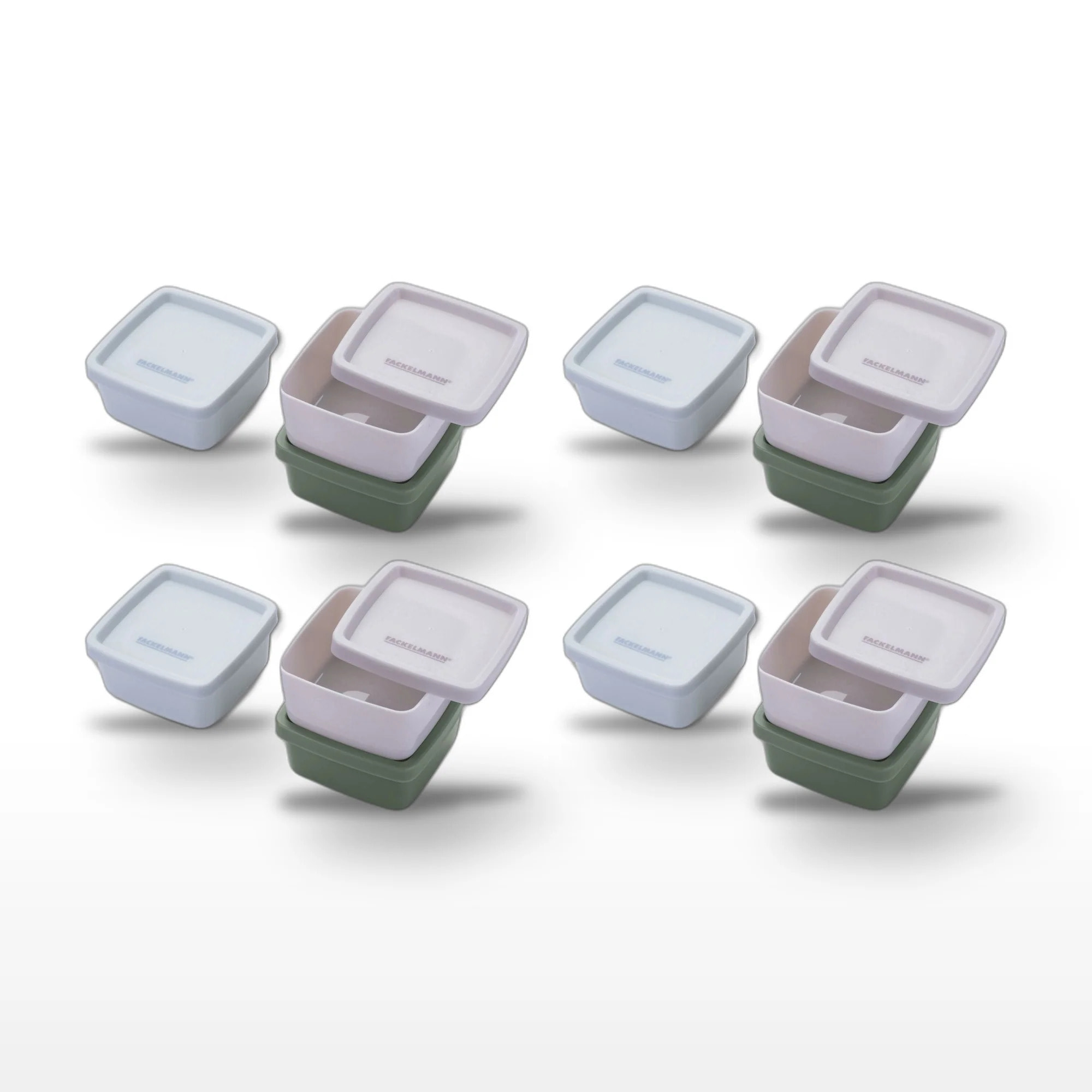 Lot de 4 lunch box 1 L avec 4 ustensiles de cuisine Fackelmann Storage