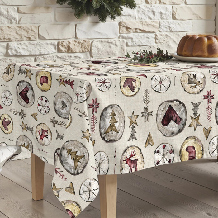 Nappe en résine Anti-tâches Wooden Christmas 2