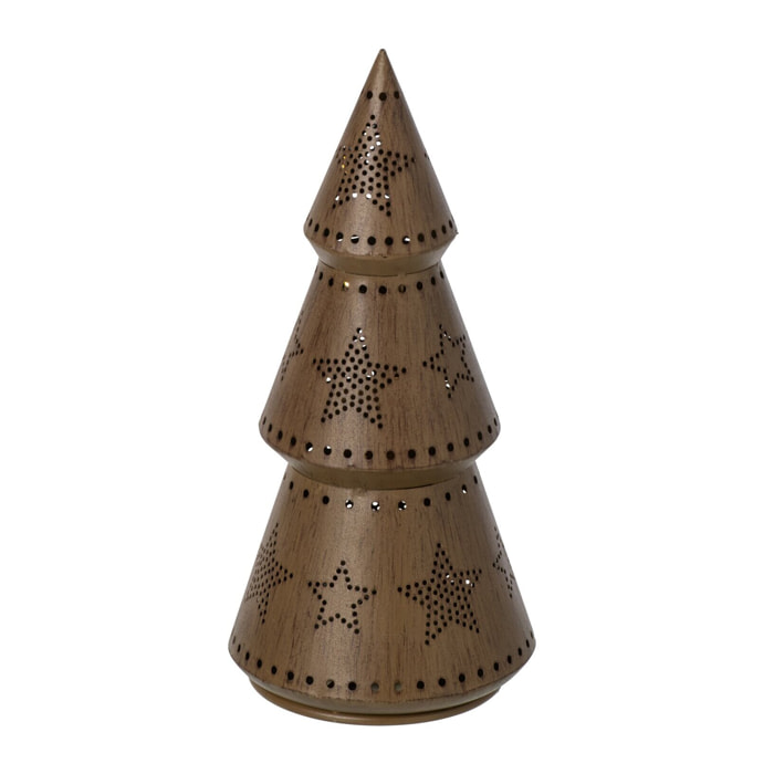 J-Line arbre LED avec étoiles - fer - marron - small