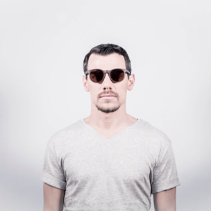 Gafas de sol OCEAN LIZARD WOOD - De brazo marrón bambú / Marrón oscuro