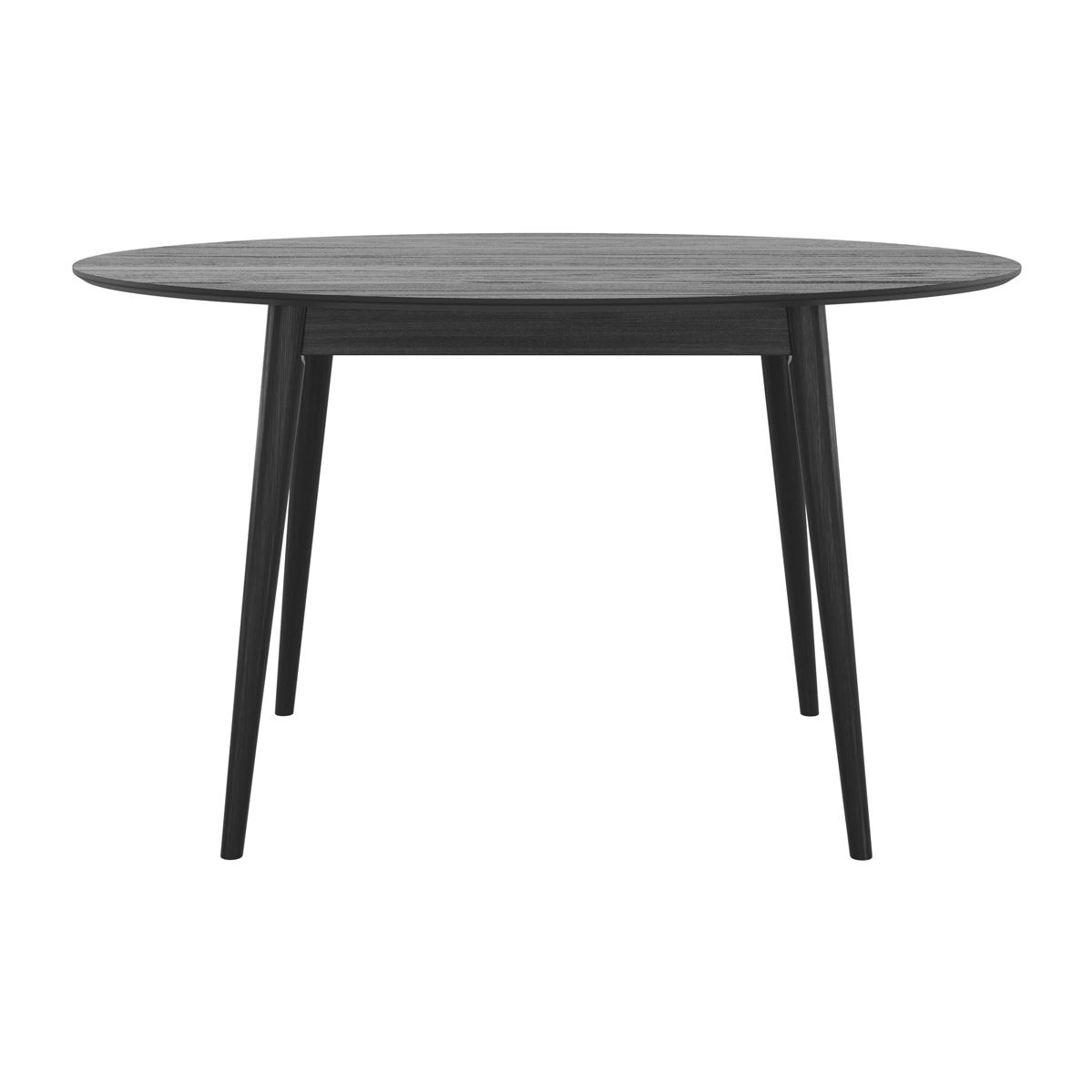 Table ovale 4 personnes en bois noir 130 cm - Eddy