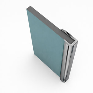 2 profilés muraux de finition en aluminium Chrome H250 cm compatible avec WALL'IT et STONE'IT
