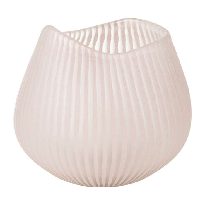 J-Line vase Ligne - verre - rose clair - small - Ø 22 cm