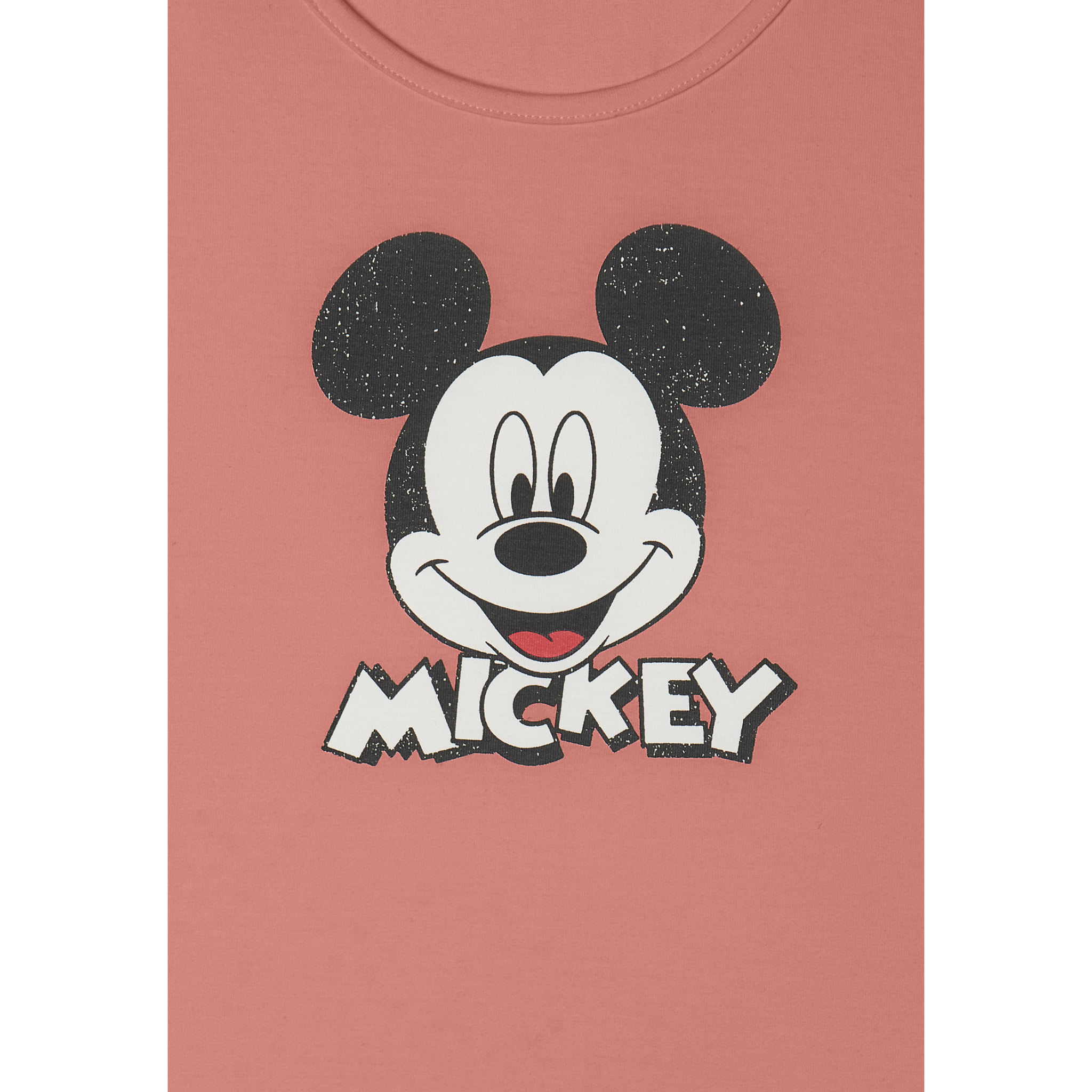 Canotta cropped slim fit con stampa Mickey Mouse