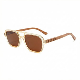 Gafas de Sol Feler 1539-16 Polarizadas de Madera Unisex 55 mm