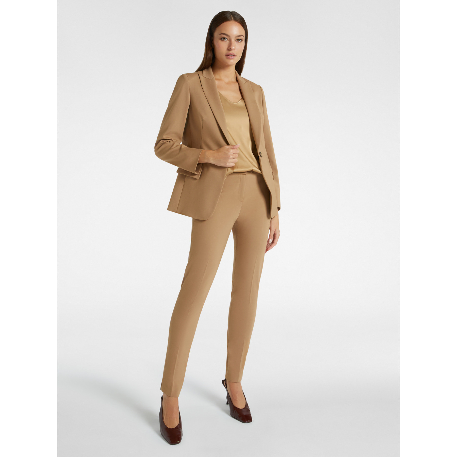 Elena Mirò - Pantalones slim fit de punto milano - Beige