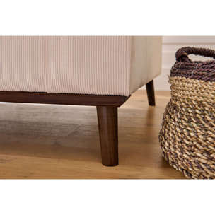 Albane - canapé 3 places - en velours côtelé - Beige